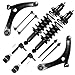 TFGCSG Struts Shock suspension kit for Dodge Caliber 2007-2012,for Jeep Compass 2007-2010 struts, for Jeep Patriot 2007-2010, Complete Struts Assembly Ball Joint Control Arm kit 12 Pcs