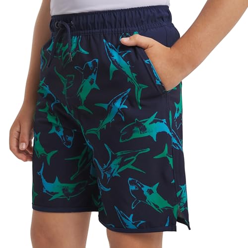 Lands' End Boys' Swimwear UPF 50 Comfort Liner Swim Trunks