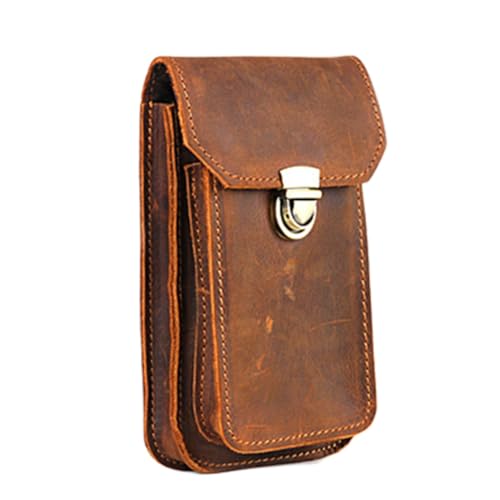 Bolso de cintura para hombre en piel genuina para uso diario urbano y paseos de fin de semana