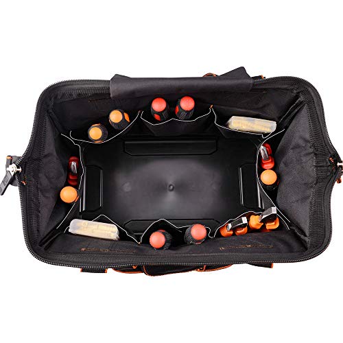 Tool Bags with Water Proof Molded Base,Wide Mouth,Single-Shoulder Tool Storage and Organizers Box 16 Inch 17 Pockets - Thumbnail 3