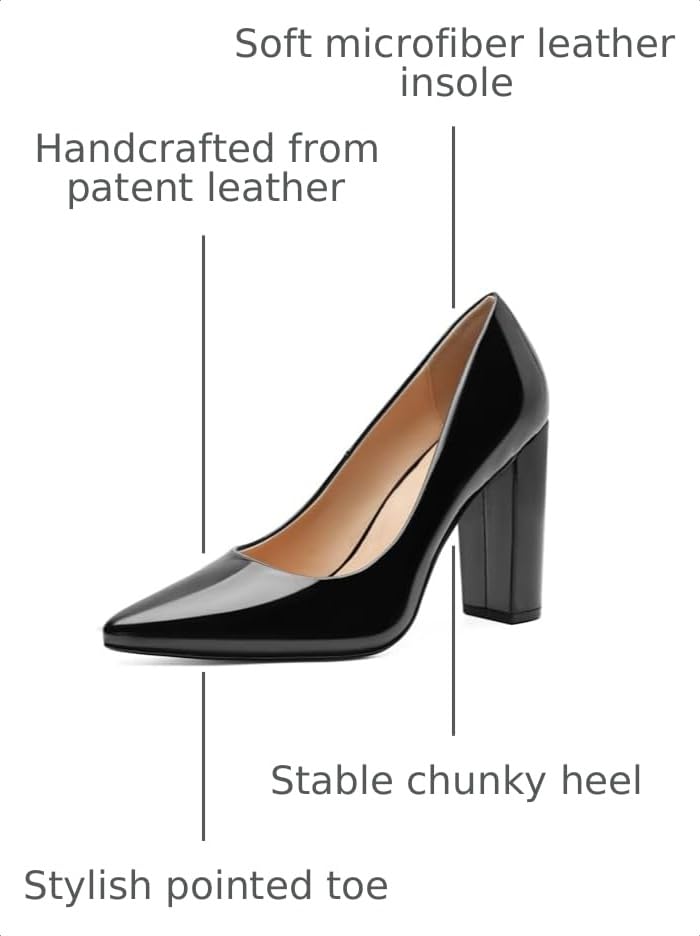 Image of Unisex High Heels for Men and Women 4.7 Inch Chunky Block Heels