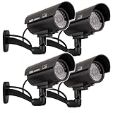 Maclean IR9000 B Kamera Dummy Überwachungskamera Attrappe Alarmanlage Camera wasserdichte LED-Licht (4)