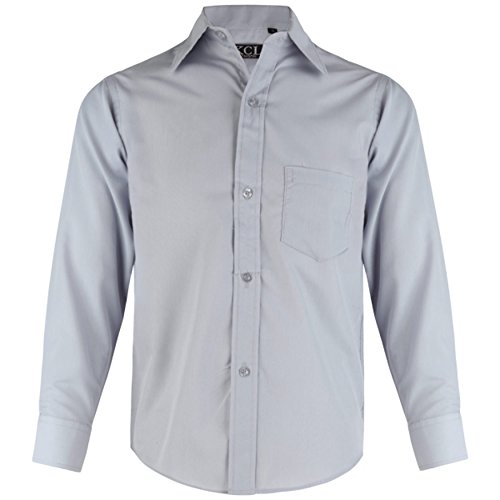 Chemise garçon manche longue infroissable pour tenue habillée facile