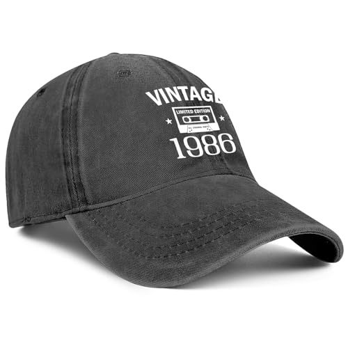 Image of 40th Birthday Gifts for Women Men Her Him 1986 Baseball Cap Hat | Vintage 1986 Baseball Cap Hat 40th Birthday Decorations for Women Men Her Him 40th Birthday Party Favors