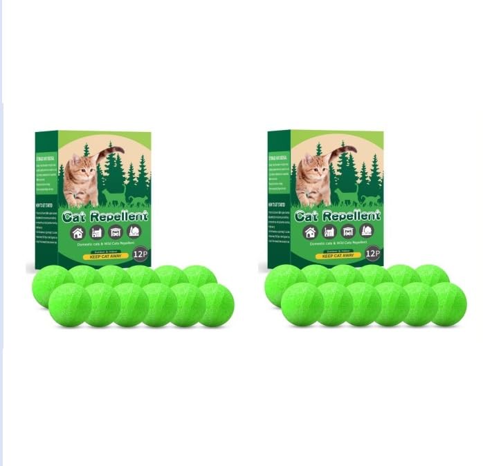 Paquete de 12 unidades de aceite de menta natural disuasorio para gatos para interiores y exteriores, mantiene a los gatos alejados del patio, jardín, césped, plantas, protege tu patio y muebles