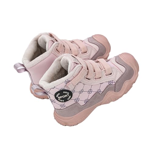 Girls Boys Hiking Boots Slip On Fleece Lined Warm Shoes Kids Winter High Top Sneakers Trendy Casual Trainers2