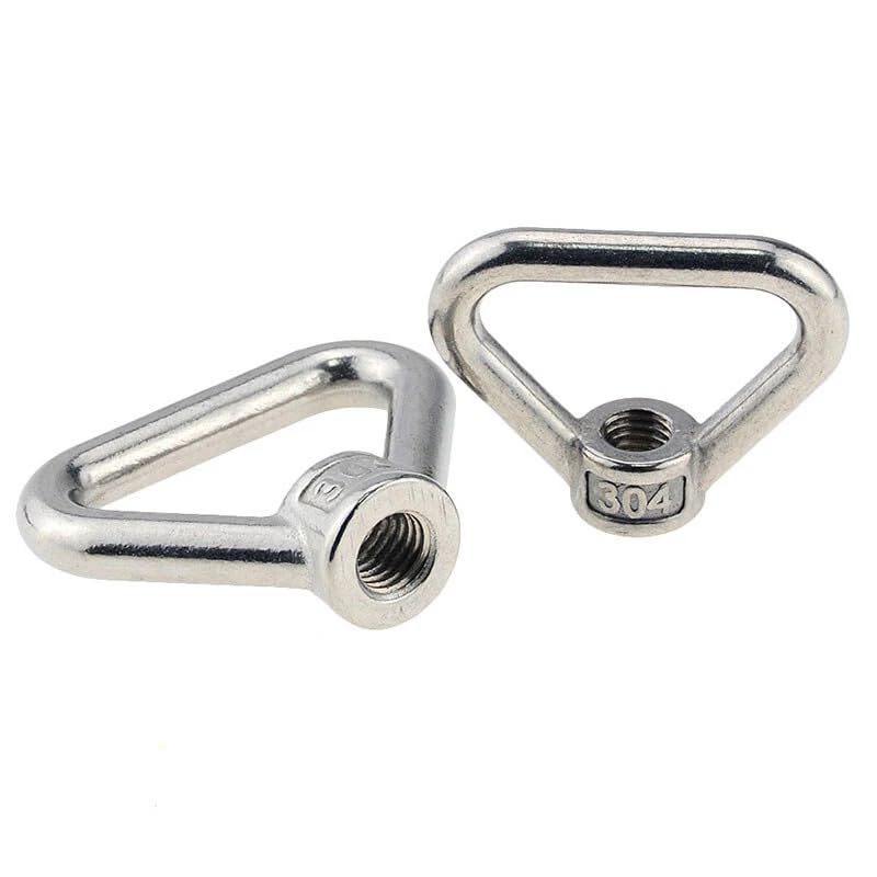 1pcs M8 Triangular Lifting Eye Nut,304 Stainless Steel Triangular Ring Nut Bolts