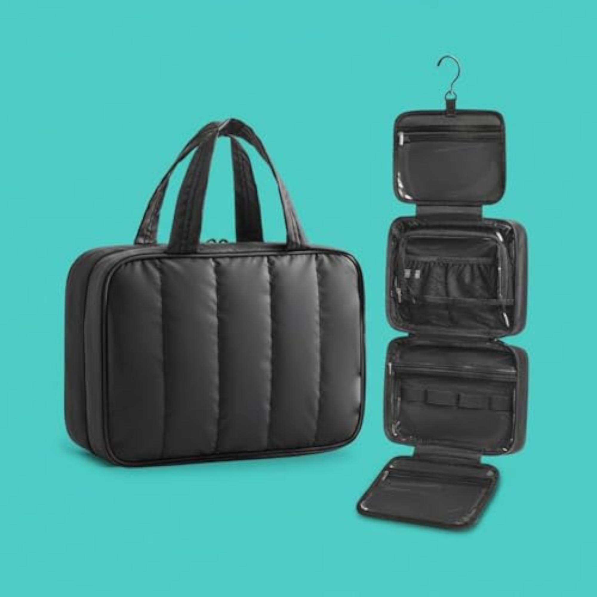 Waterproof Portable Wash Bag with Hook, Large Capacity