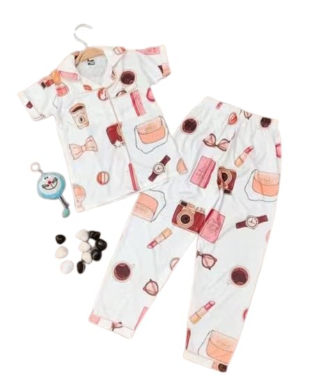 Girls Comfortable Night Suit with Elastic Waist Pajama*A_Girls Nightsuits-P8^-picture-35