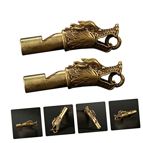 2 Pitos colgante diseño dragón para camping miniatura 2