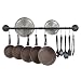 Produktbild ZRZJBX Haken FüR KüChenhelfer KochzubehöR,KüChenreling KüChenutensilienhalter,KüChenutensilien Ca 20kg Belastbar,Hakenleiste Style Mit Haken Wandleiste KüChen Reling,Black-100×12cm/39.4×4.7in