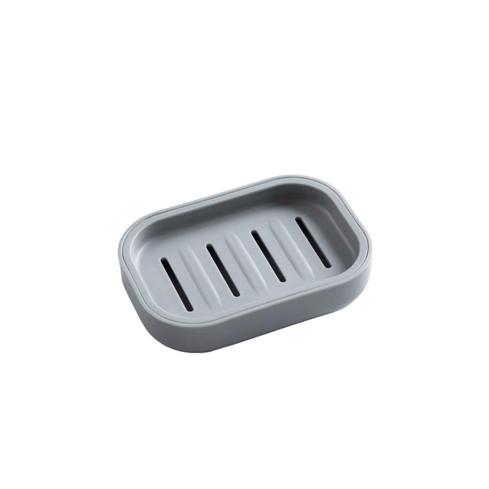JINGYAN Soap Dishes Plastic Soap Dish Can Be Drained For Toilet(Gray)