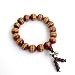 With Vajra --Wood Calligraphy Words Beads Buddhist Prayer Bracelet Mala