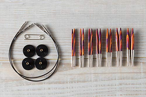 Image of Knit Picks Options 2-3 /4 inch Short Tip Interchangeable Wood Knitting Needle Set (Radiant)