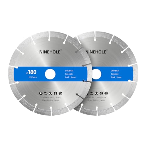 Disco de Corte de Diamante 180 x 22,2 mm, 2PCS, Industrial, Hoja ...