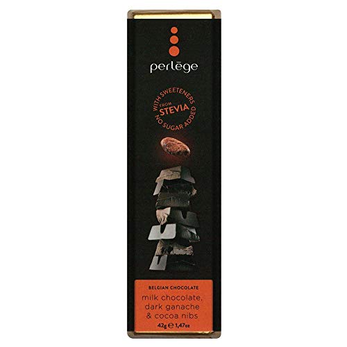 perlege ステビア ミルクチョコ＆カカオニブガナッシュ 42g×15個セット /同梱不可