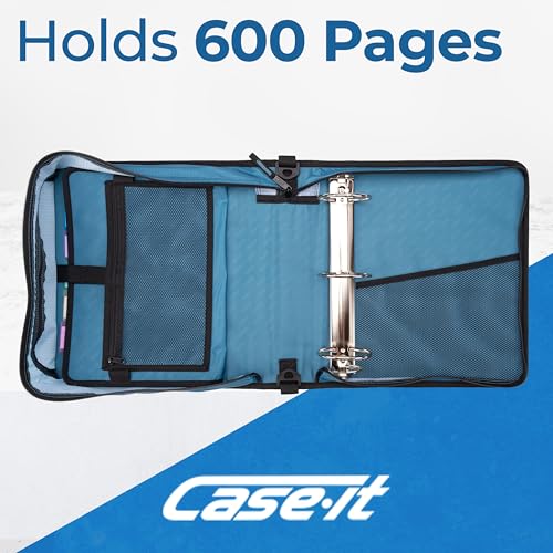 Case-it The Mighty Zip Tab 3-Ring Binder 3 U-Zipper Ex School File Folder D -146