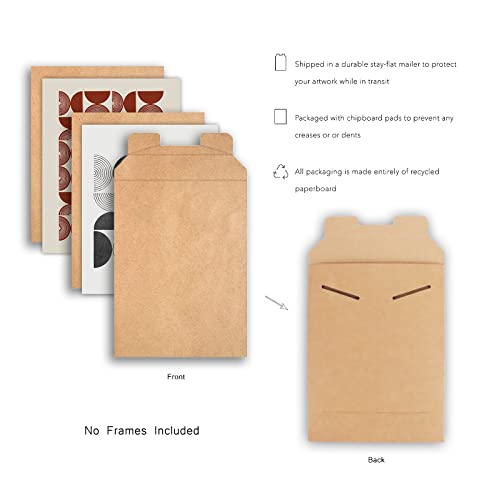 Black Boho Prints Line Artwork - Abstract Dark Pattern Wall Art Minimalist Bohemian Pictures Unframed 6 Pieces Sun Moon Poster 8X10 Inches Paintings For Bedroom Bathroom Kitchen Living Room Decoration #TOP5