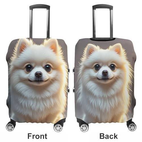 Lovely Pomeranian Printed Luggage Cover Protector, Fits 18-32 Inch Luggage3