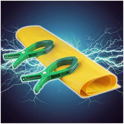 High Voltage Insulating Blanket - 10KV Portable Insulated Mat for Emergency Repairs, Circuit Wiring & Power Maintenance, Safety Tool for Electrical Protection (19.6x15.7 in)