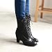 ZODOF Botas Navidad Alto Top Planos para Mujer,Botas de Cuero Cortas de...