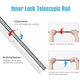 Wardlock 48cm-80cm Extendable Stainless Steel Wardrobe Rail, Adjustable Clothes Rail Pole With End Sockets. - Image 5