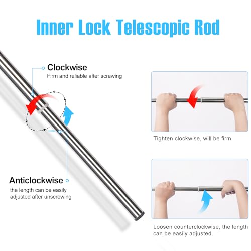 Tringle télescopique inox 33 à 54 cm pour optimiser les petits placards