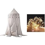 Regalo gratis: luces de 10 m, se puede poner o colgar en el toldo y puede crear una sensación segura, reconfortante y acogedora para ellos. Podrían jugar con sus pequeños amigos en él, delicado y secreto.