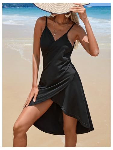 Verdusa Women's Sarong Wraps Bathing Suit Beach Cover Up Sleeveless Kimono Dress4