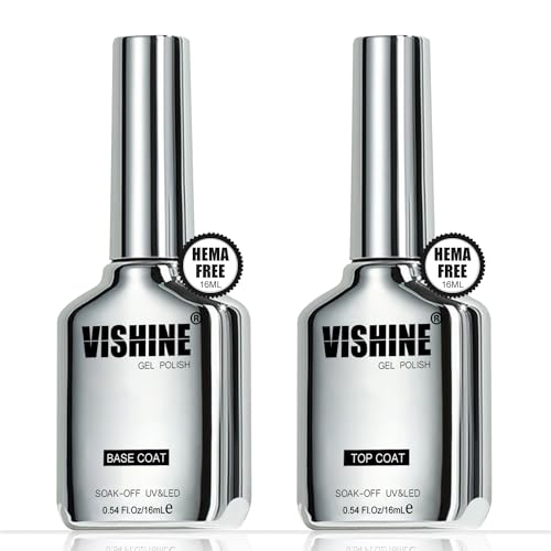 Vishine Gel Top Coat y Base Coat Pack 2 Pzas 16ml miniatura 1