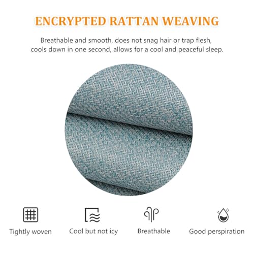 Tapis de couchage en rotin anti-chaleur pliable et lavable