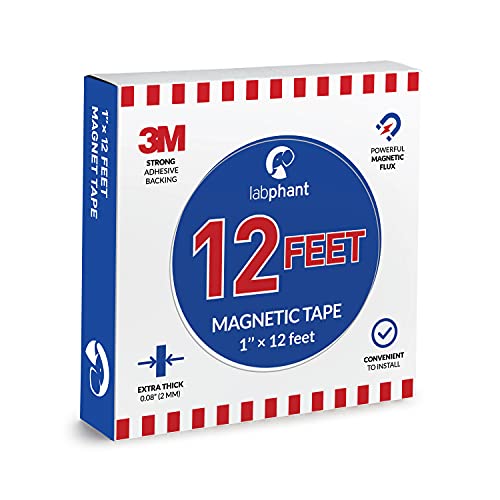 Magnetic Tape, 12 Feet Magnet Tape Roll (1'' Wide x 12 ft Long), with 3M Strong Adhesive Backing. Perfect for DIY, Art Projects, whiteboards & Fridge Organization by APPLAB - Used condition - Image 7