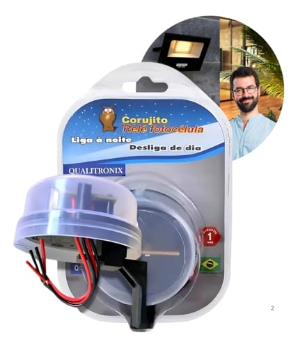 Relé Fotocélula QR51 Qualitronix | Bivolt 110/220V | Acionamento Automático por Luz | Sensor de Alta Precisão | Uso Externo e Interno | Economia de Energia | Instalação Fácil