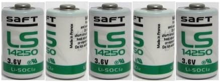 Saft 1/2AA Size Lithium Batteries (3.6V & 1200 mAh), 25 Pack