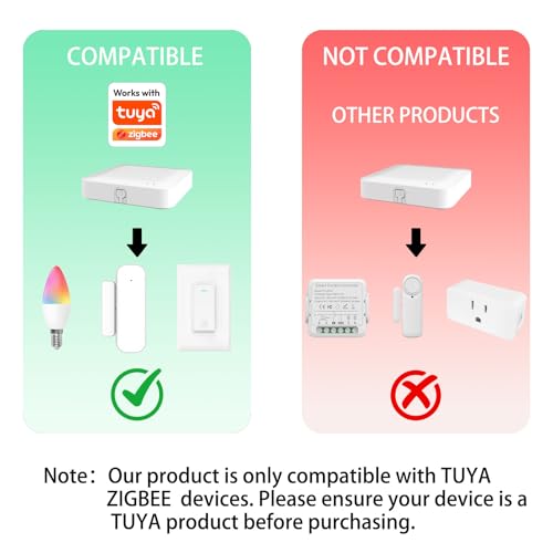 Image of Tuya ZigBee 3.0 Hub /Wireless Gateway (Only 2.4Ghz), Zigbee Smart Home Bridge Remote Controller,Only Work with Tuya ZigBee Smart Device, White