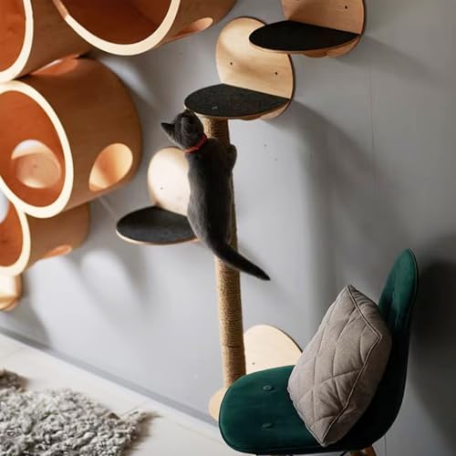 Rascador de pared para gato con estante y sisal 120 cm miniatura 4