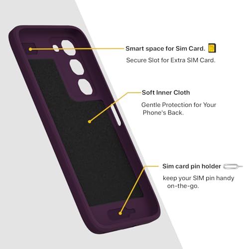 Image of Pikkme Back Cover for Realme P4R 5G Soft Matte Silicone Mag-Safe Design (Mag-Safe Not Support) Camera Protection | Slim Fit Bumper Cover (Purple)