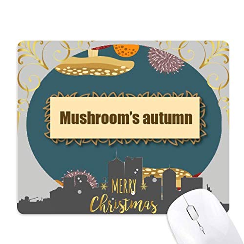 Tapis de souris en caoutchouc bleu illustration champignon Joli Fou