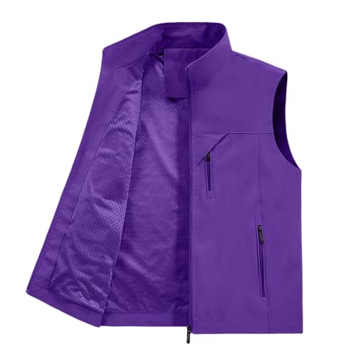 Chaleco de pesca casual con múltiples bolsillos y chaqueta sin mangas 5