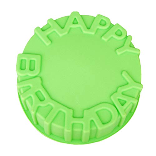 RoseFlower Gâteau Moule En Silicone, Unique Grand Moules de cuisson Joyeux Anniversaire, 20,5 * 5,5 cm - Gâteau Au Chocolat Pudding Gelée Savon Muffin DIY Outil De Cuisson Festival