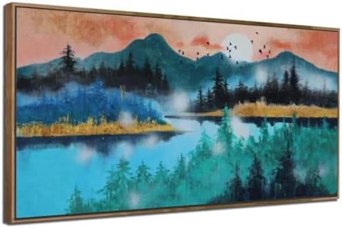 Amazon.com: Ateliart Framed Landscape Wall Art for Living Room Mountain ...