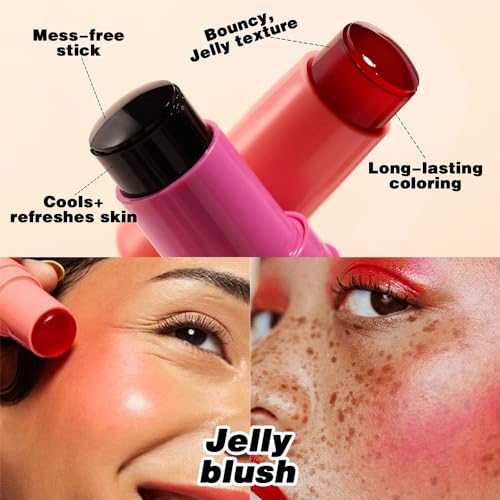 INTEROOKIE Multicolor Jelly Blush Stick and Lip Gloss with Dual-Purpose Natural Capacity Repair for a Fruit-Flavored, Vibrant Look (1) - Image 8