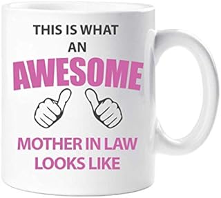 60 Second Makeover This is What an Awesome Mother in Law Looks Like Mug Present Gift Cup Birthday Christmas