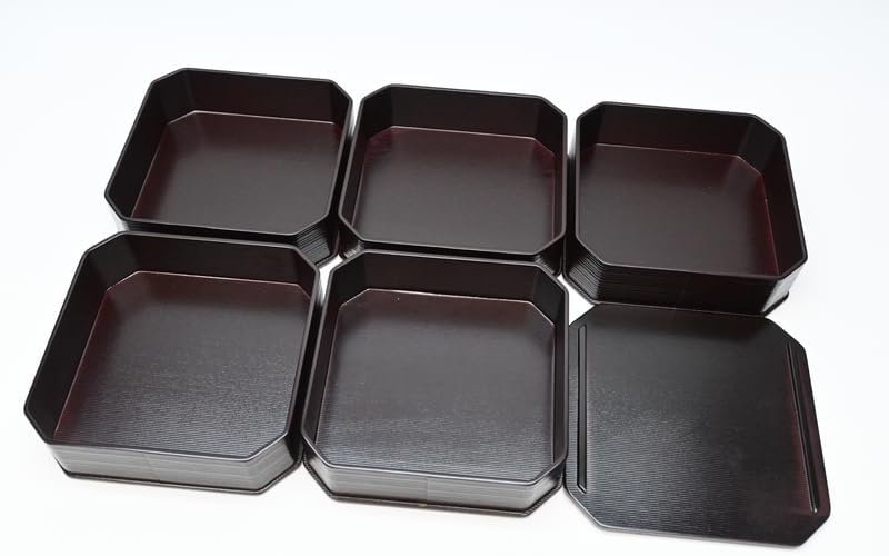 茶道具　漆塗　七宝透かし　縁高重　五段重　箱付　N　9148 茶道具 漆塗 七宝透かし 縁高重 五段重 箱付 N 9148