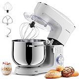 SEEDEEM 8.5 Qt Stand Mixer, 660W 6+P Speeds Electric Stand Mixer, Tilt-Head Kitchen Mixer with Dishwasher-Safe Dough Hook, Wire Whip & Beater for...