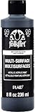 FolkArt Multi-Surface Acrylic Craft Paint, 8 oz, Metallic Charcoal Black