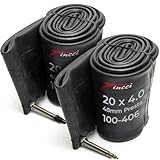 Fincci Fat Bike Camera dAria 20 x 4.0 Pollici - Coppia Bici Cameras d Aria 100-406 con 48mm Presta Valvola per Fat & Mountain & Pieghevole Elettrica Bicicletta, City bike - Confezione da 2 accessori