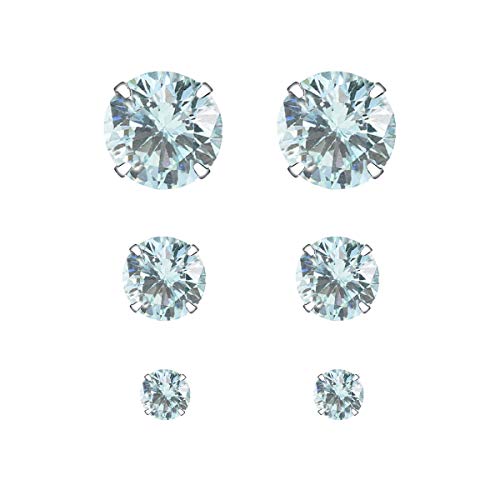 My-Bead 10 paia orecchini a perno con piatto Argento 925 senza nichel 14mm per gemme e perle per la creazione di gioielli DIY