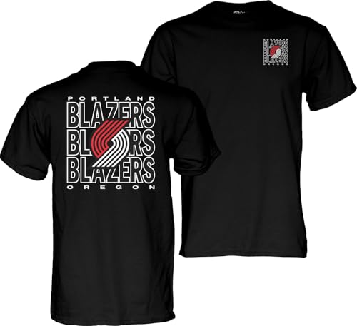 Portland Trail Blazers NBA Officially Licensed T-Shirt Front/Back Press, Small Team Color