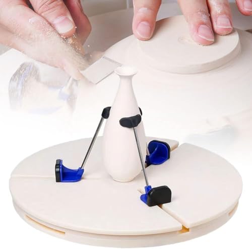 Braçadeira de mesa giratória de cerâmica ajustável, roda de escultura de mesa giratória de reparo de